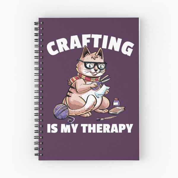 Item preview, Crafting is my Therapy funny Cat Scrapbook Crafters Lover designed and sold by NUMAcreations.