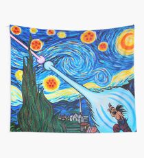 Van Gogh -ku / Goku Vs. Vegeta Dragon Ball Z Starry Night Wall Tapestry