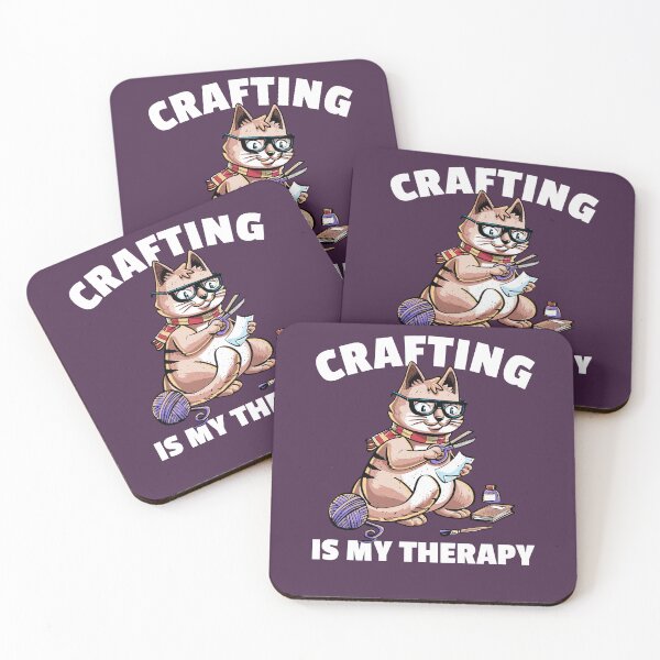 Item preview, Crafting is my Therapy funny Cat Scrapbook Crafters Lover designed and sold by NUMAcreations.