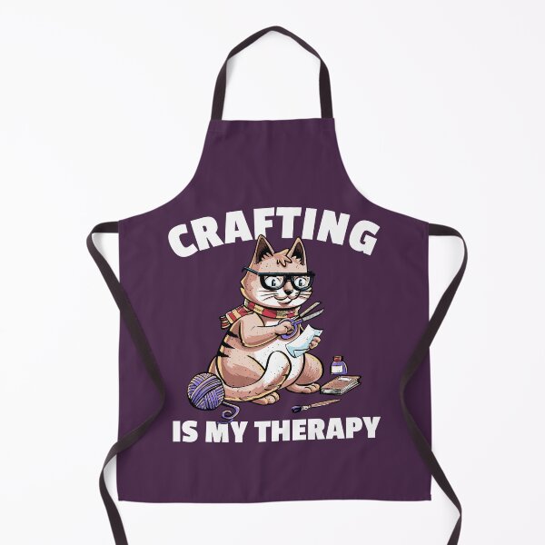Item preview, Crafting is my Therapy funny Cat Scrapbook Crafters Lover designed and sold by NUMAcreations.