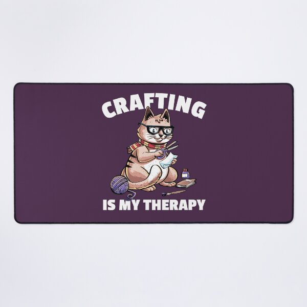 Item preview, Crafting is my Therapy funny Cat Scrapbook Crafters Lover designed and sold by NUMAcreations.