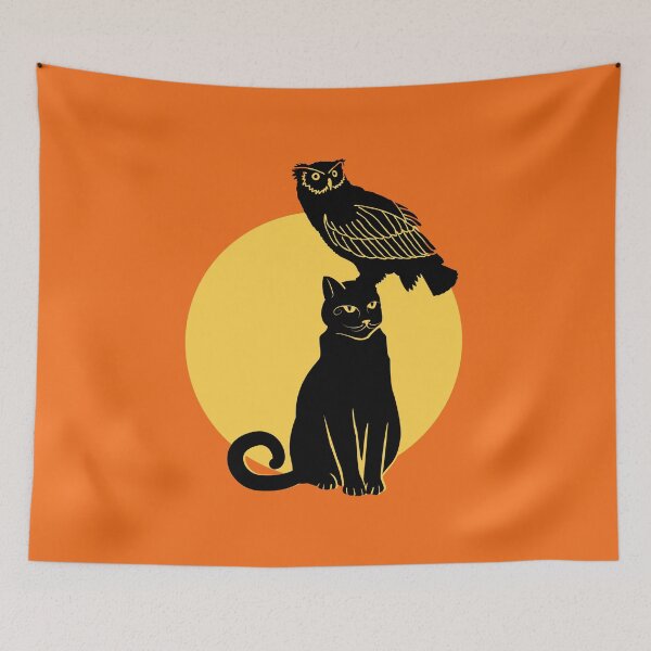 Item preview, A cat and an owl designed and sold by LewisRichie.