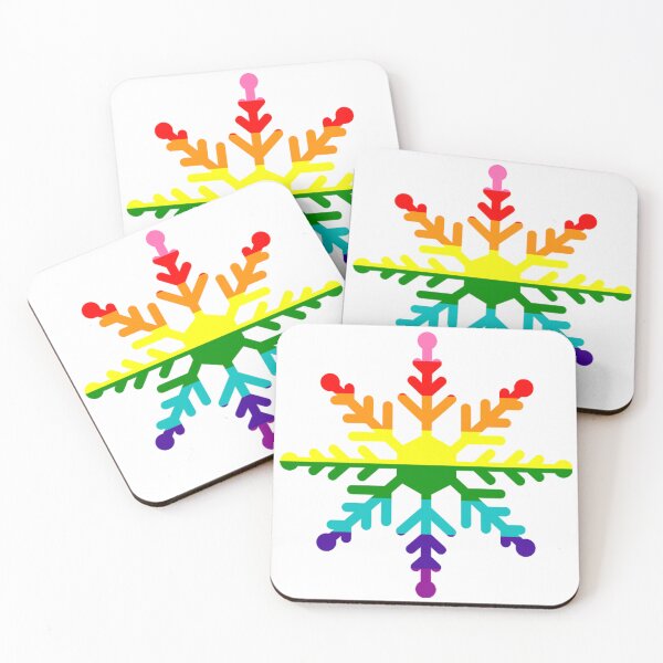 Item preview, Colorful Rainbow Pride Striped Christmas Snowflake designed and sold by URSparklingShop.