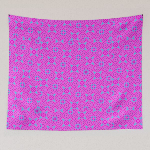 Item preview, Dopamine Dressing Hot Pink and Turquoise Floral designed and sold by Zab Butler Design.