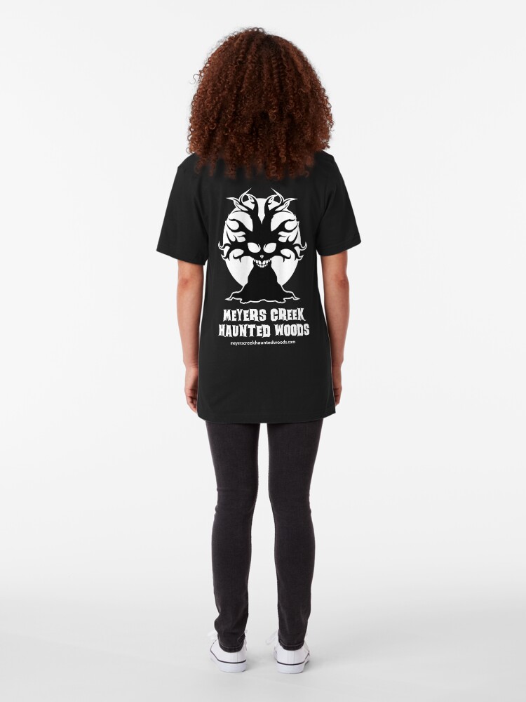 Alternate view of Meyers Creek Haunted Woods Official T-Shirt Slim Fit T-Shirt