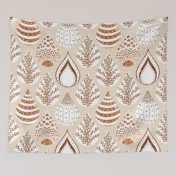 Item preview, Rose gold Christmas Mandala Drops designed and sold by Anakathrin.