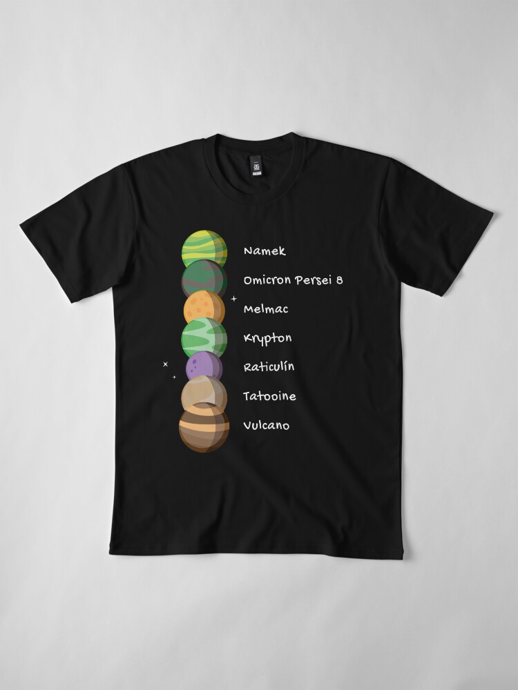 Vista alternativa de Camiseta premium Siete Planetas