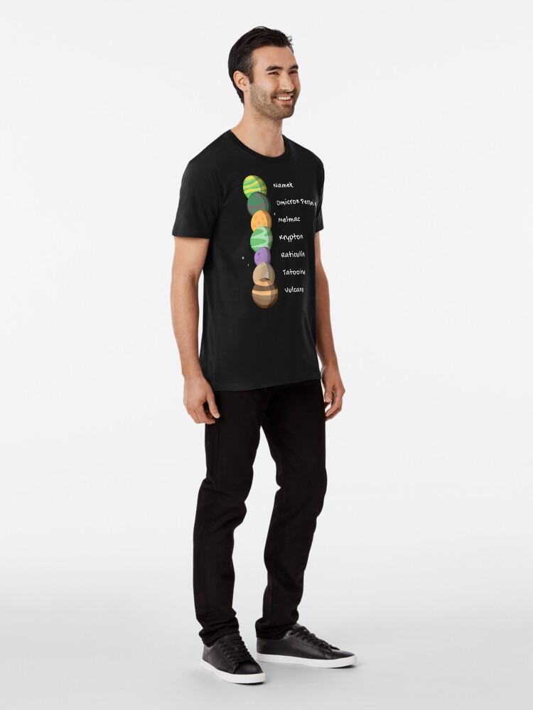Vista alternativa de Camiseta premium Siete Planetas