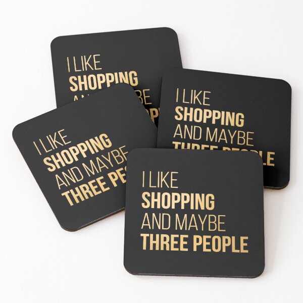 Item preview, I like Shopping and maybe three people in Gold  designed and sold by kabatnolvis4.