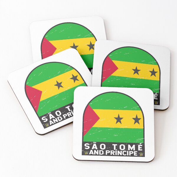 Item preview, São Tomé and Príncipe Flag Emblem Distressed Vintage designed and sold by KrisSidDesigns.