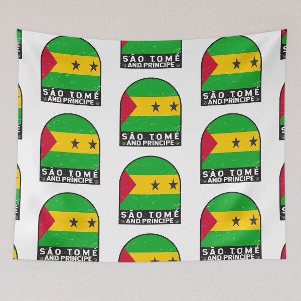Item preview, São Tomé and Príncipe Flag Emblem Distressed Vintage designed and sold by KrisSidDesigns.