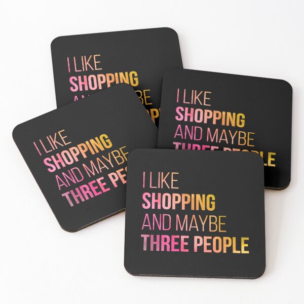 Item preview, I like Shopping and maybe three people in Watercolor  designed and sold by kabatnolvis4.