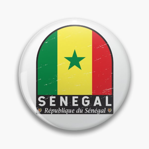 Item preview, Senegal Flag Emblem Distressed Vintage designed and sold by KrisSidDesigns.