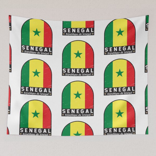 Item preview, Senegal Flag Emblem Distressed Vintage designed and sold by KrisSidDesigns.