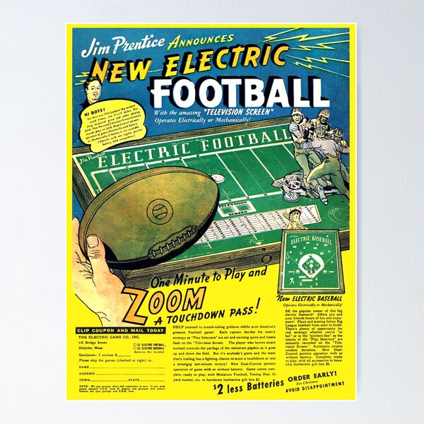 ELECTRIC FOOTBALL GAME ADVERT