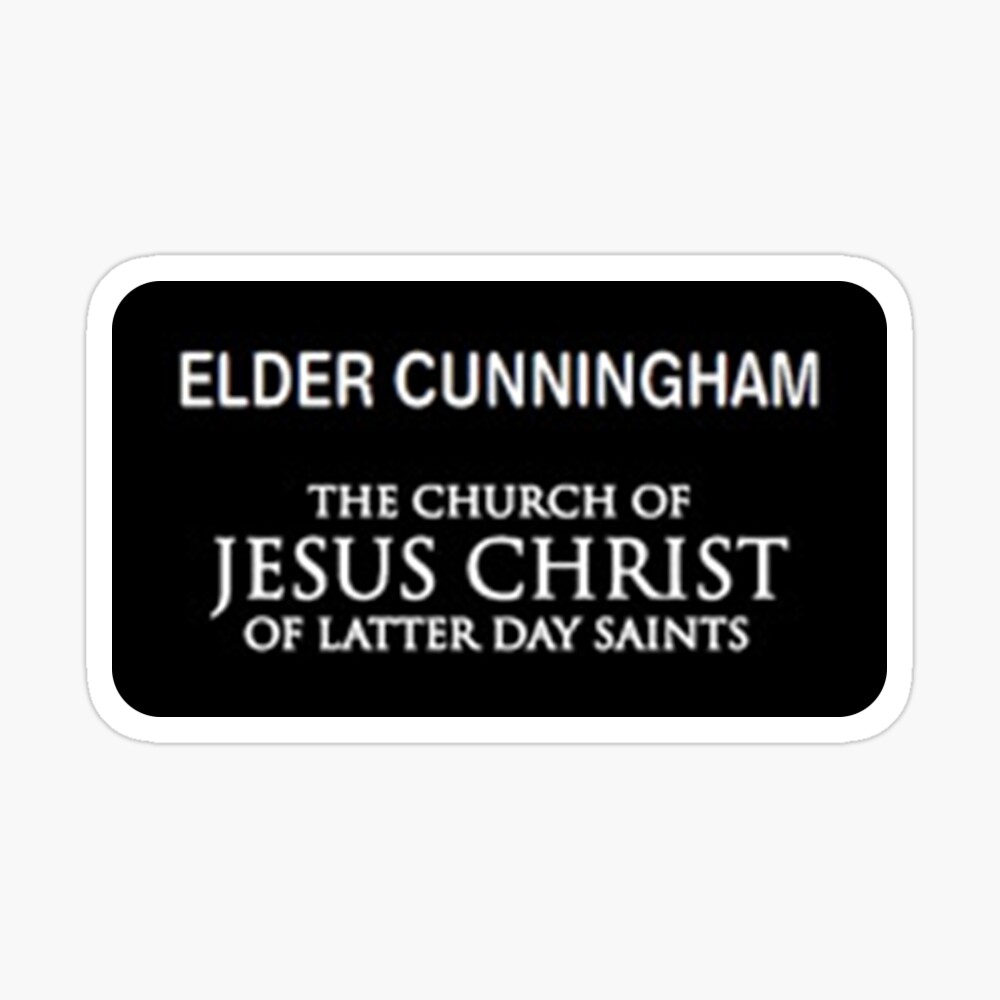 Book Of Mormon Name Design Elder Cunningham Travel Mug By Mtheatreshop Redbubble