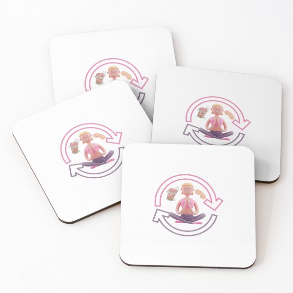 Item preview, Coffee Yoga Sleep Repeat  pink color designed and sold by FLOWER--ART.