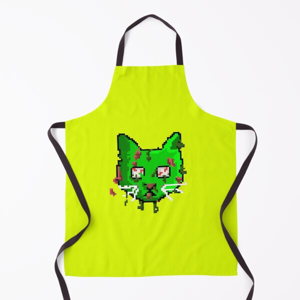 Item preview, green zombie cat pixel designed and sold by Sweet Bee's.