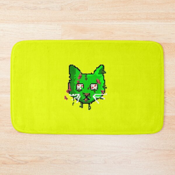 Item preview, green zombie cat pixel designed and sold by Sweet Bee's.