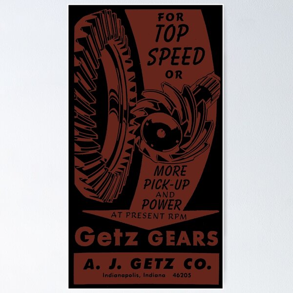 Item preview, Old Hot Rod advert in red designed and sold by candc-retro.