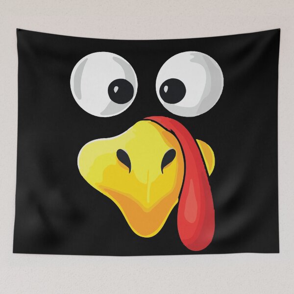 Item preview, Funny Cute Happy Merry Thanksgiving turkey face designed and sold by AVATAR-MANIA.