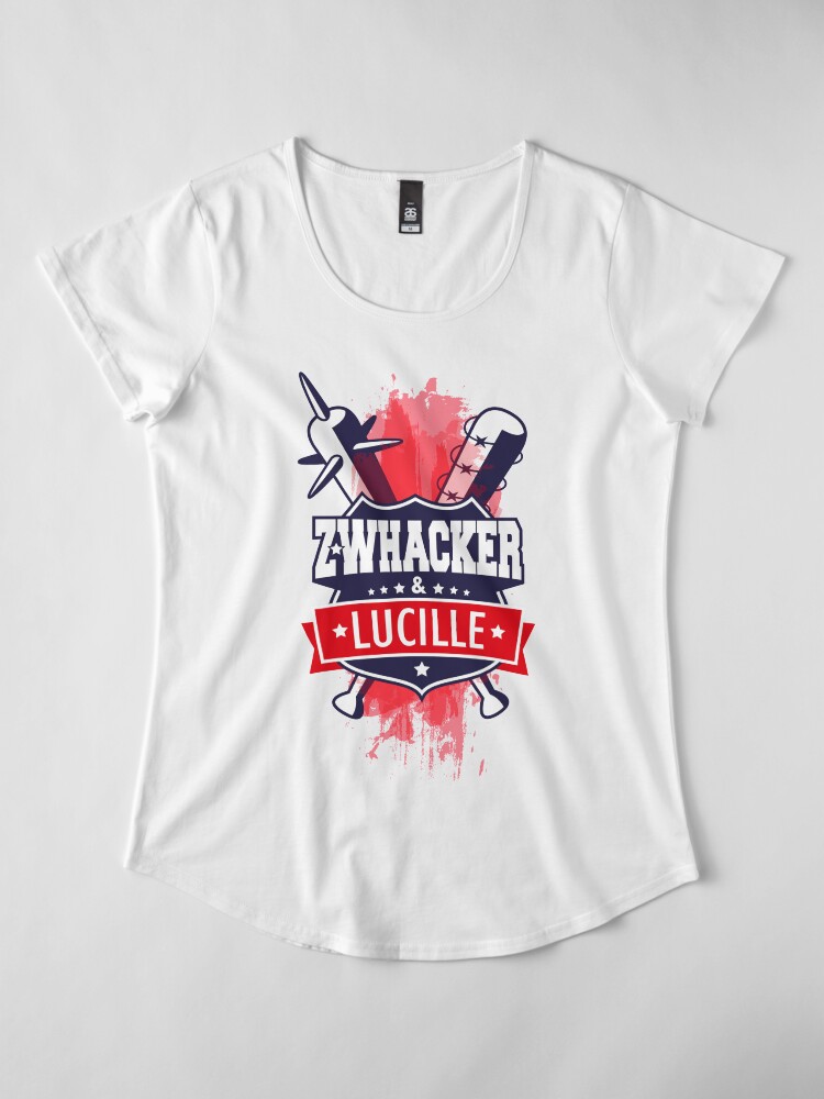 Vista alternativa de Camiseta premium de cuello ancho Z-Whacker & Lucille