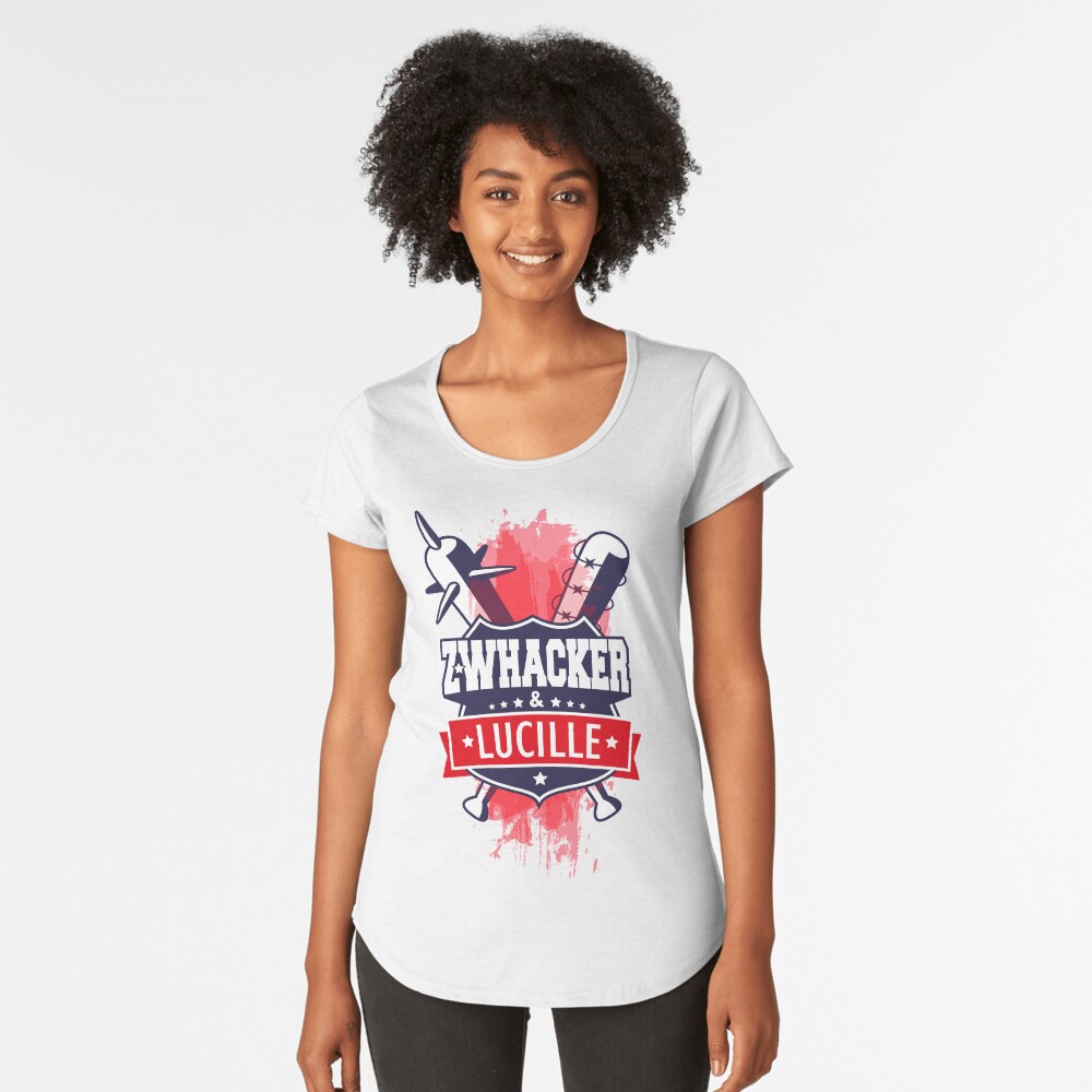 Z-Whacker & Lucille Camiseta premium de cuello ancho