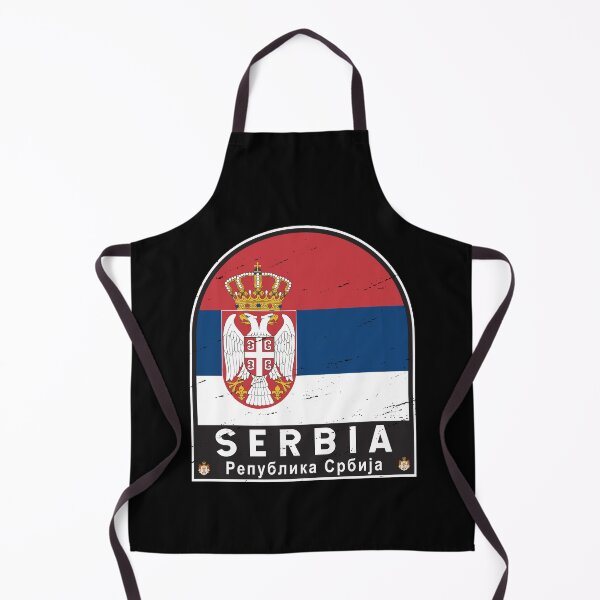 Item preview, Serbia Flag Emblem Distressed Vintage designed and sold by KrisSidDesigns.