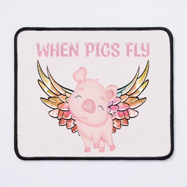Item preview, When Pigs Fly - Cute Winged Pig designed and sold by handsoftime2020.