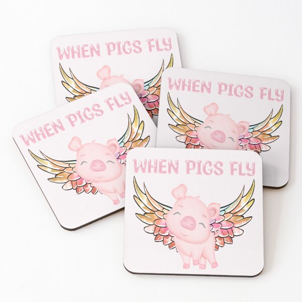 Item preview, When Pigs Fly - Cute Winged Pig designed and sold by handsoftime2020.