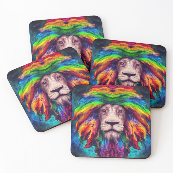 Item preview, Rasta lion rainbow head designed and sold by Ludvig823.