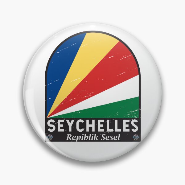 Item preview, Seychelles Flag Emblem Distressed Vintage designed and sold by KrisSidDesigns.