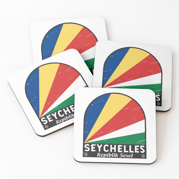 Item preview, Seychelles Flag Emblem Distressed Vintage designed and sold by KrisSidDesigns.