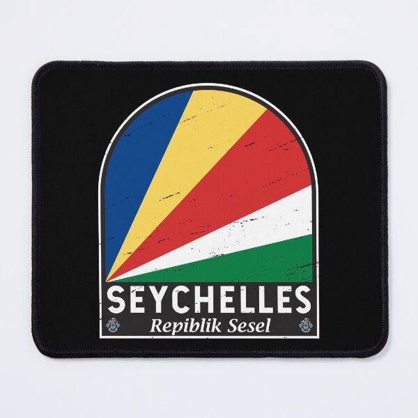 Item preview, Seychelles Flag Emblem Distressed Vintage designed and sold by KrisSidDesigns.