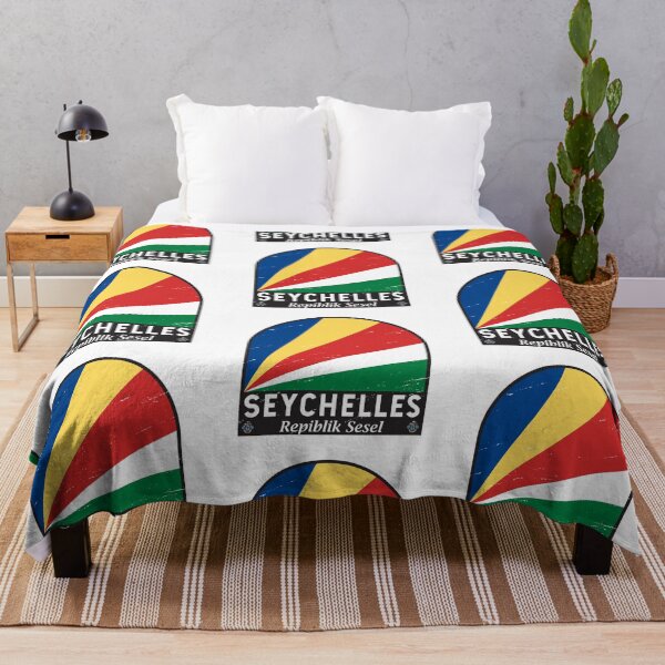 Item preview, Seychelles Flag Emblem Distressed Vintage designed and sold by KrisSidDesigns.