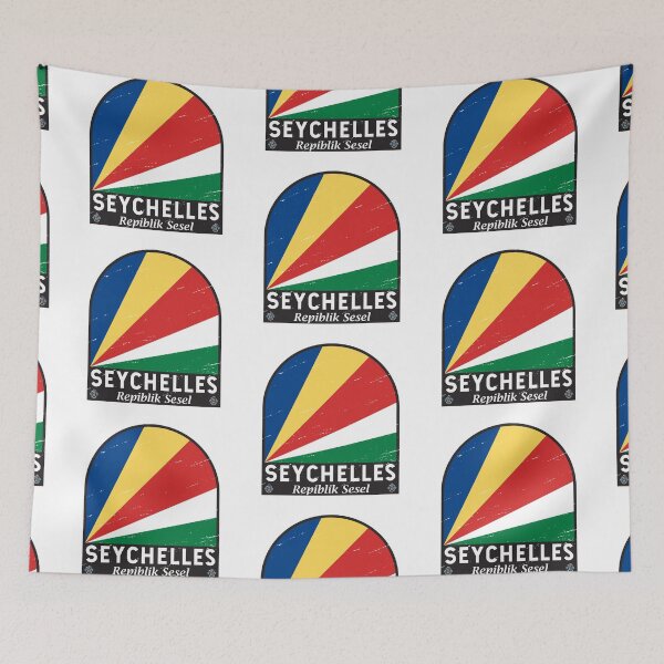 Item preview, Seychelles Flag Emblem Distressed Vintage designed and sold by KrisSidDesigns.