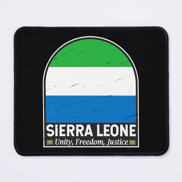 Item preview, Sierra Leone Flag Emblem Distressed Vintage designed and sold by KrisSidDesigns.