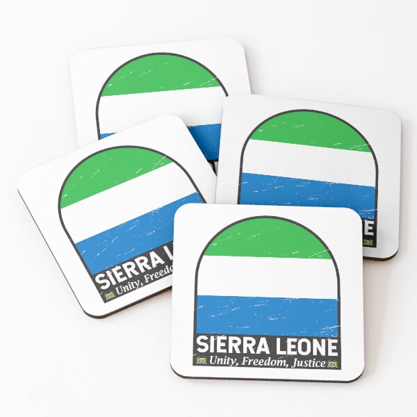 Item preview, Sierra Leone Flag Emblem Distressed Vintage designed and sold by KrisSidDesigns.
