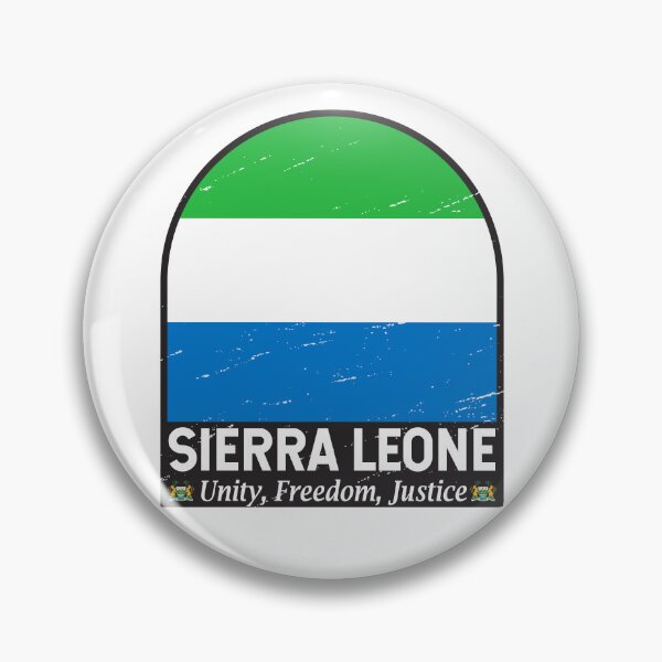 Item preview, Sierra Leone Flag Emblem Distressed Vintage designed and sold by KrisSidDesigns.