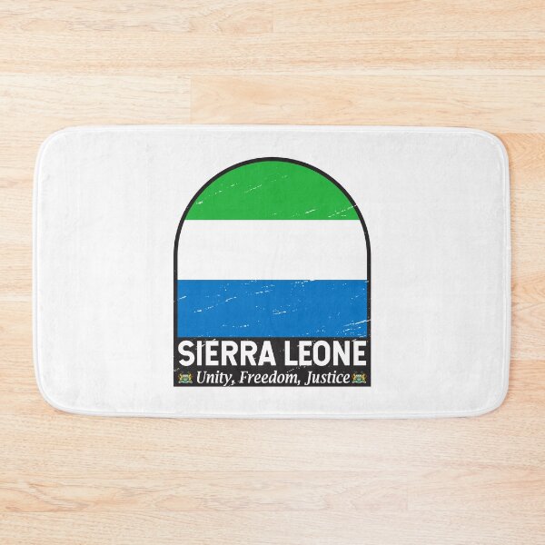 Item preview, Sierra Leone Flag Emblem Distressed Vintage designed and sold by KrisSidDesigns.