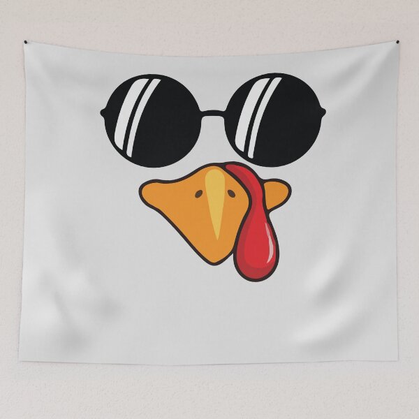 Item preview, Funny Cute Happy Merry Thanksgiving turkey face designed and sold by AVATAR-MANIA.