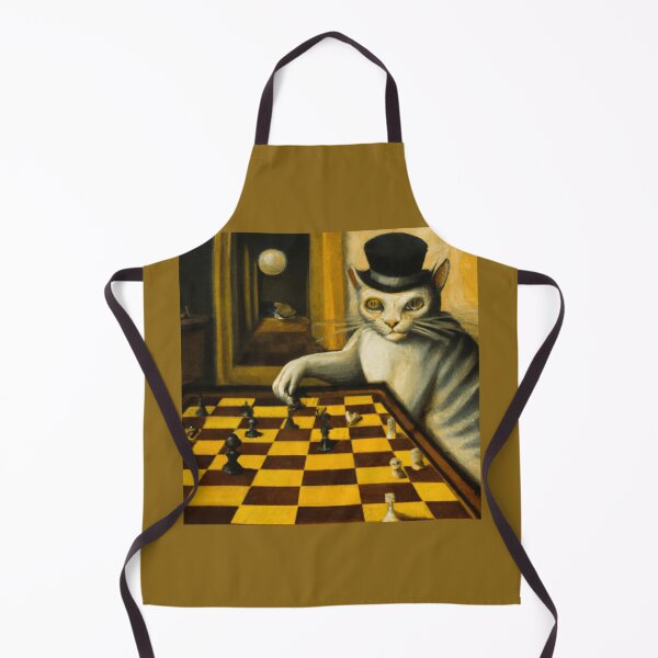 Item preview, Cat Plays Chess Fantasy Surreal Dream Print designed and sold by DigitalMandy.