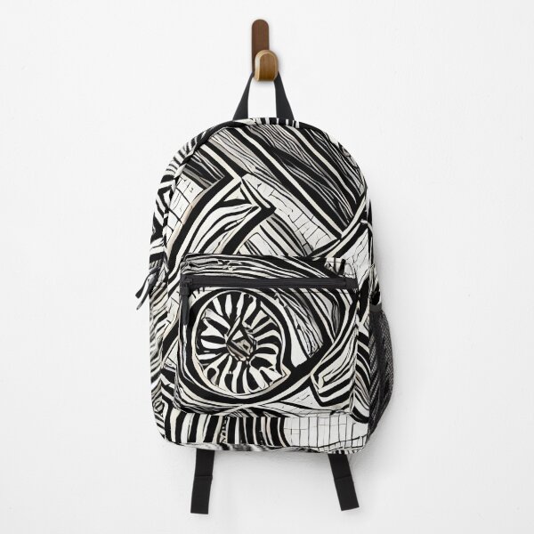 Item preview, Mezujidan Ufuduti - Abstract psychedelic black and white painting designed and sold by thecocotouchart.