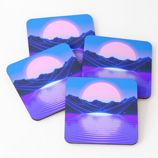 Item preview, Moonlight Reflecting off a Lake Vaporwave, AI Generated Art designed and sold by ACC .