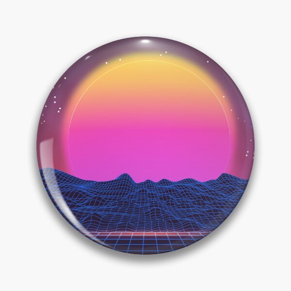 Item preview, Cyberpunk Sun Over Mountains designed and sold by RepublicOfFire.