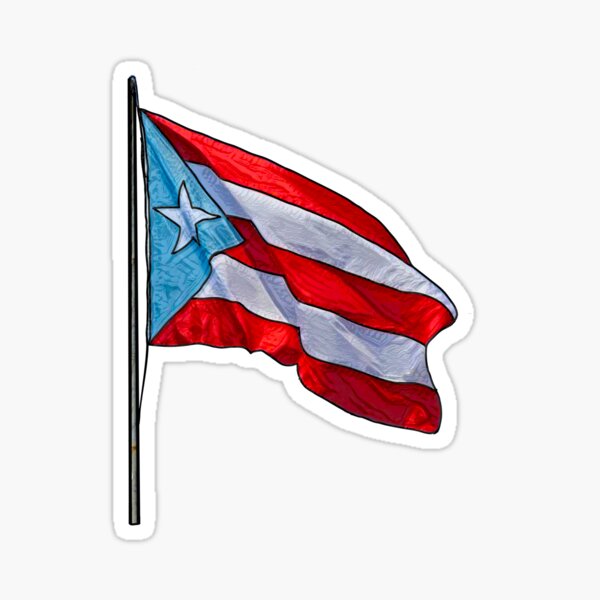 Puerto Rico Boricua Flag Sticker For Sale By Liamaris Redbubble 