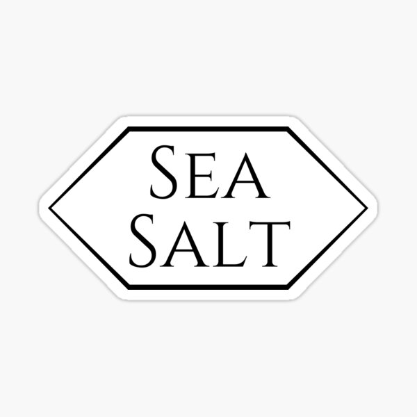 "Sea Salt Label Simple Esthetic Pantry Organization Labels Larder