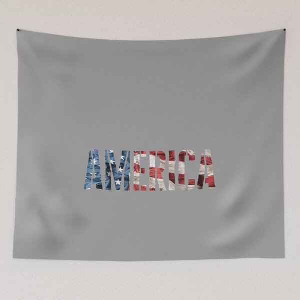 Item preview, USA flag, America inscription designed and sold by Monikatees.