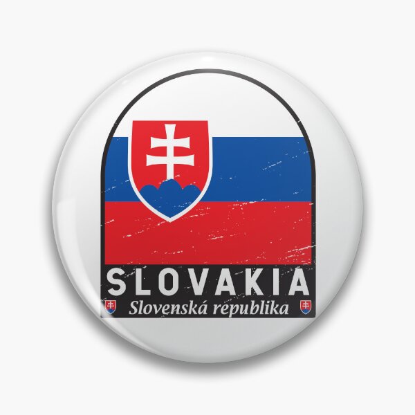 Item preview, Slovakia Flag Emblem Distressed Vintage designed and sold by KrisSidDesigns.