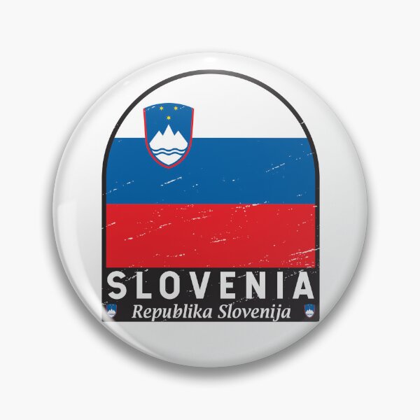 Item preview, Slovenia Flag Emblem Distressed Vintage designed and sold by KrisSidDesigns.